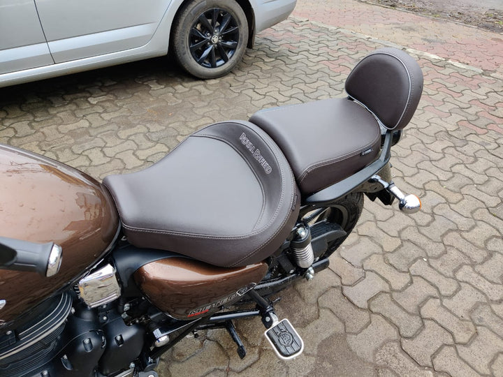 Original Genuine Backrest Meteor 350 - Brown image 0
