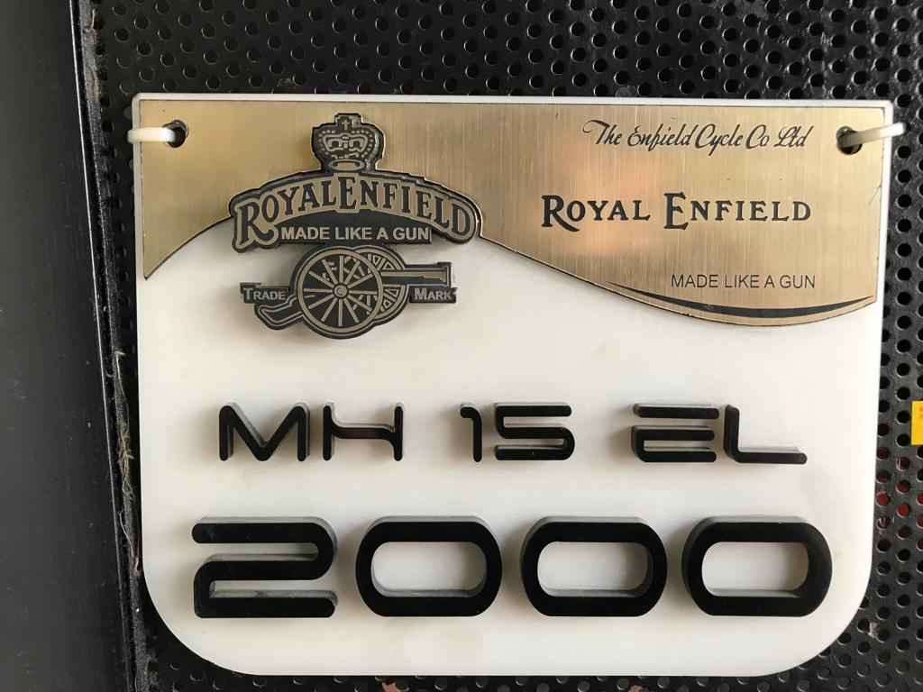 Premium Acrylic Number Plates for Royal Enfield & All Bikes – CNC Precision Cut, Pre-Drilled, Screws Included