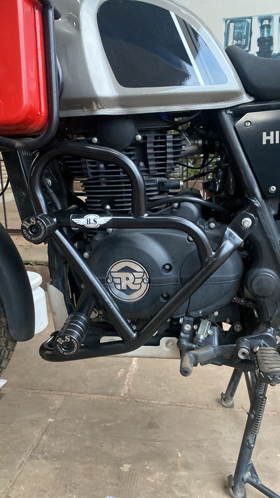 Engine Guard with Sliders - BS4/6 Fitting Himalayan only image 0
