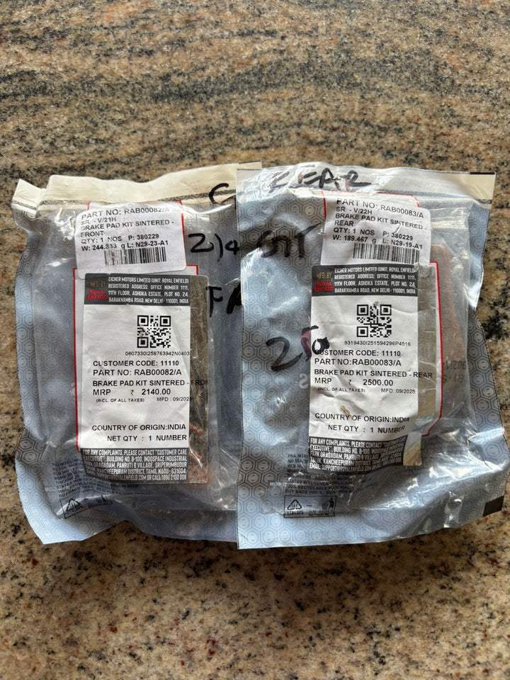 DISC BRAKE PADS ORIGINAL - GT 650/INTERCEPTOR 650/HIMALAYAN 450 image 0