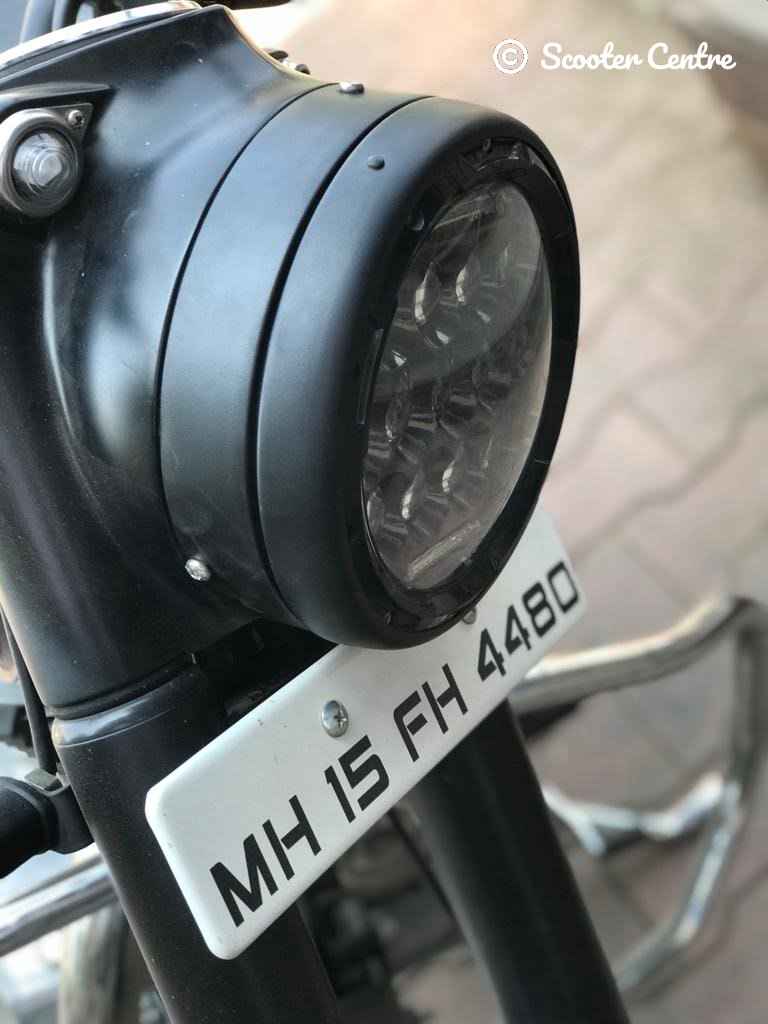 Matte Black Headlight Rims for Royal Enfield Classic, Electra & Standard