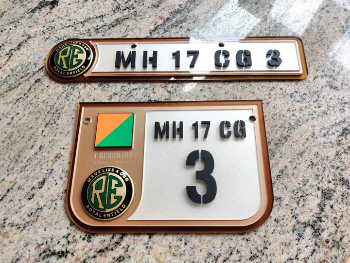 Acrylic Number Plates for Royal Enfield & Universal Bikes