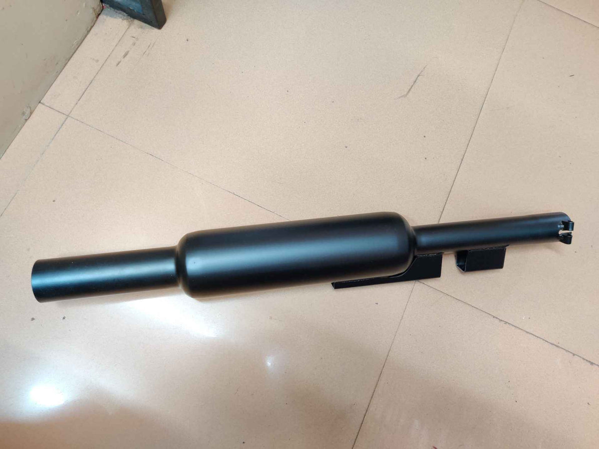 Short Bottle Punjab Matte Black Exhaust for Royal Enfield – Loud Lion's Roar Sound, Fits All RE Models (New Engine, Post-2008)