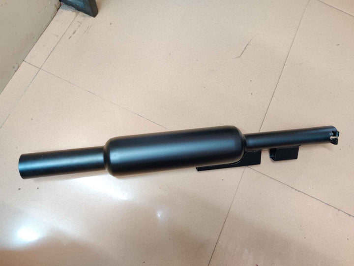 Short Bottle Punjab Matte Black Exhaust for Royal Enfield – Loud Lion's Roar Sound, Fits All RE Models (New Engine, Post-2008)