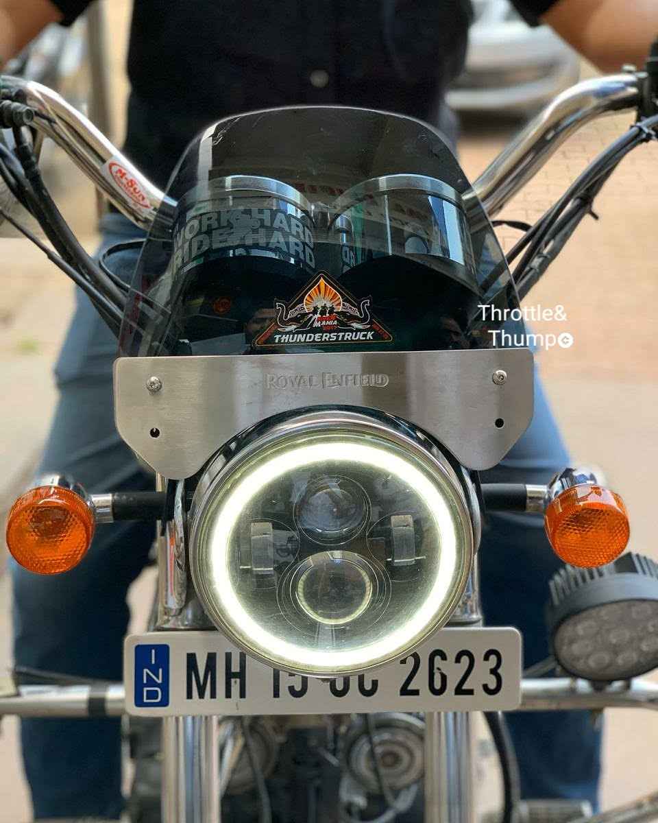 Original Royal Enfield Tall Flyscreen (Type 2) for Interceptor 650 – Complete Kit with Clamps & Fitting Hardware