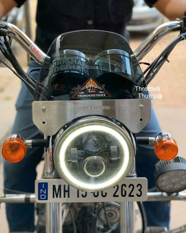 Original Royal Enfield Tall Flyscreen (Type 2) for Interceptor 650 – Complete Kit with Clamps & Fitting Hardware