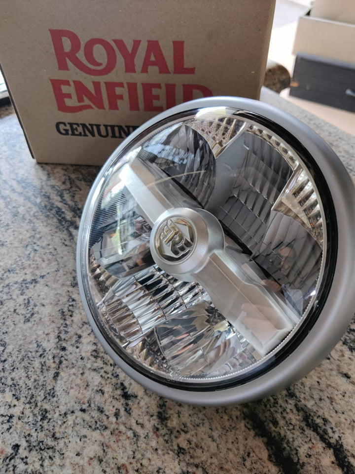 Royal Enfield LED Headlight – Original R Logo Type image 0