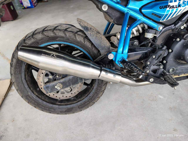 RE Guerrilla 450 Red Rooster Performance exhaust Orion ( with Decat Pipe )