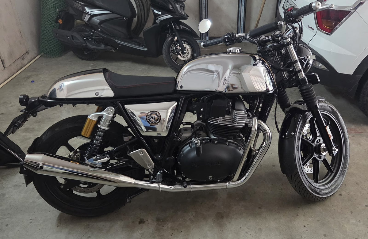 Custom Dual Seat Cowl (Chrome) | Custom Panels (Chrome) – Vinyl Wrapped