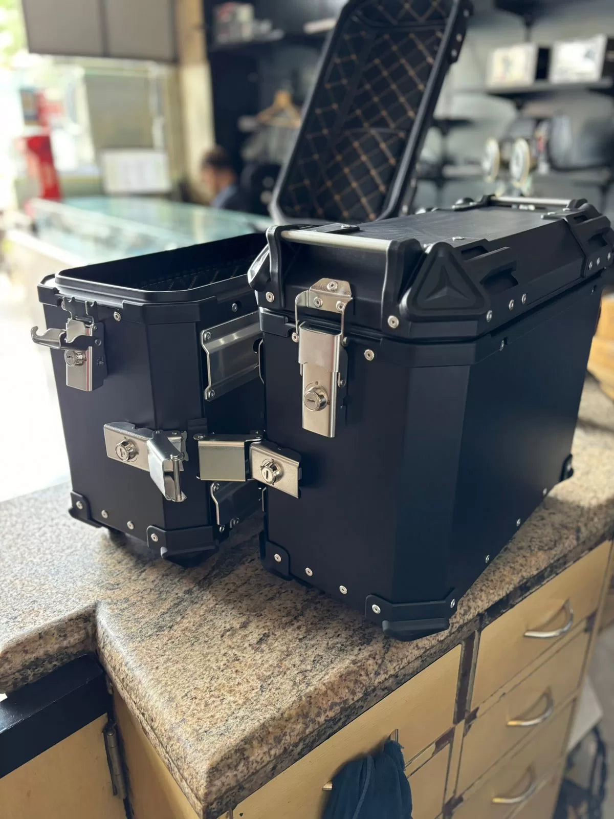 PANNIER SET - 37 LTRS EACH - AFTERMARKET - BLACK image 2