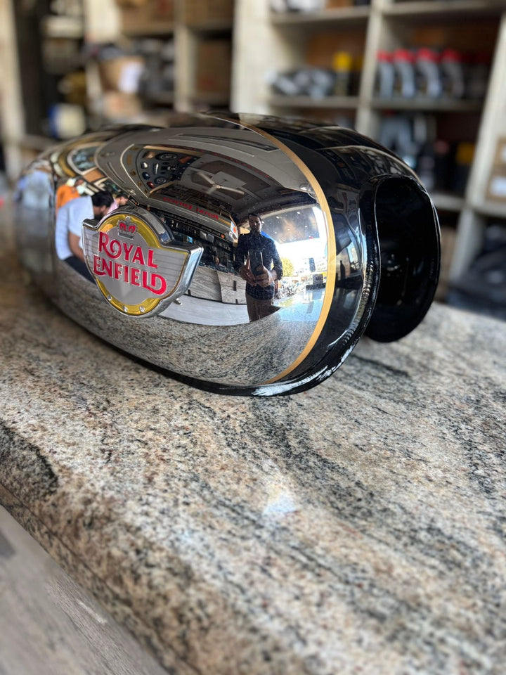 MARK 1 TANK - BLACK & CHROME - INTERCEPTOR 650 (FITS GT 650 & BEAR 650) image 0