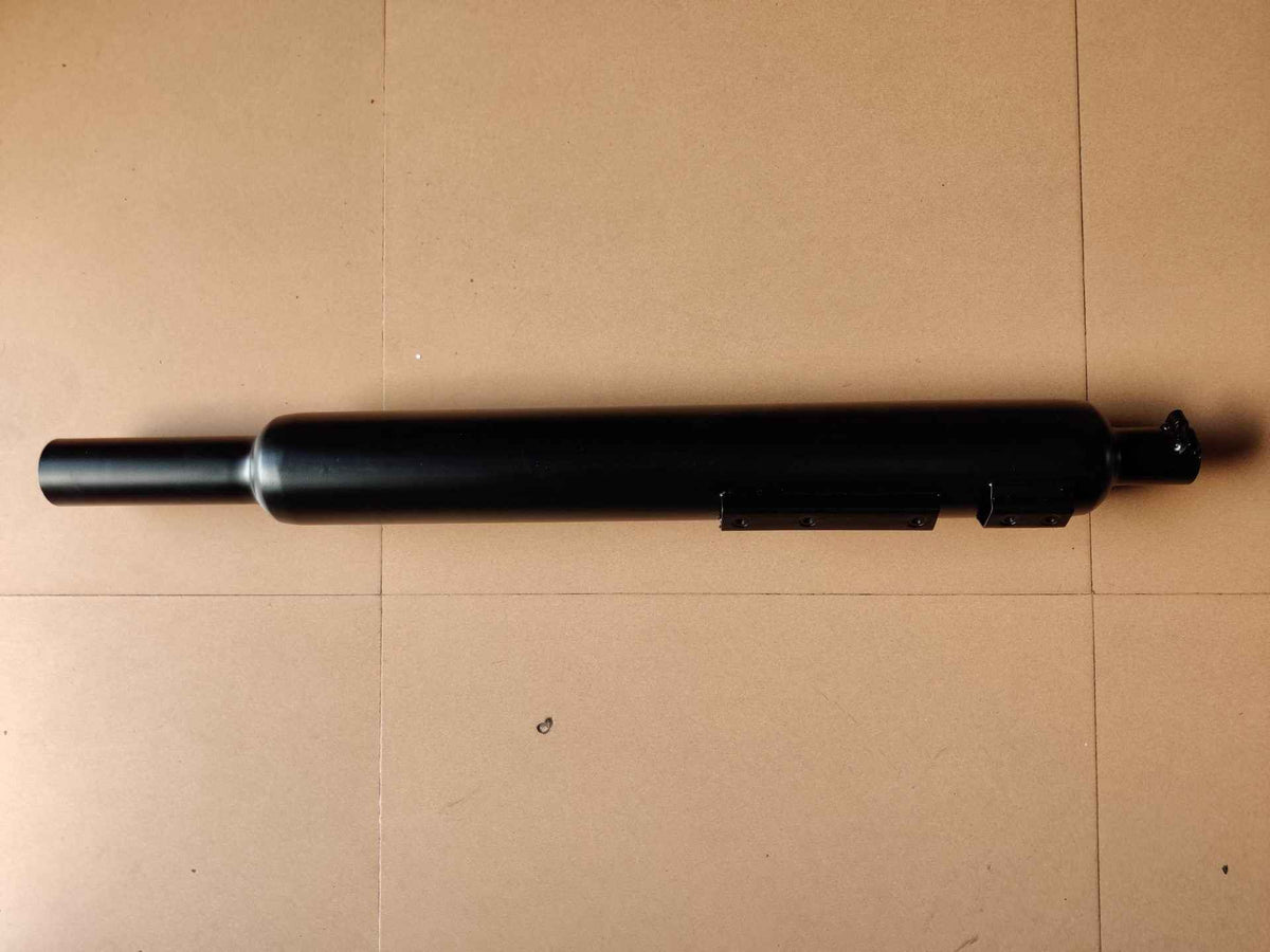 Long Bottle Punjab Matte Black Exhaust for Royal Enfield – Loud Lion's Roar Sound, Fits All RE Models (New Engine, Post-2008)