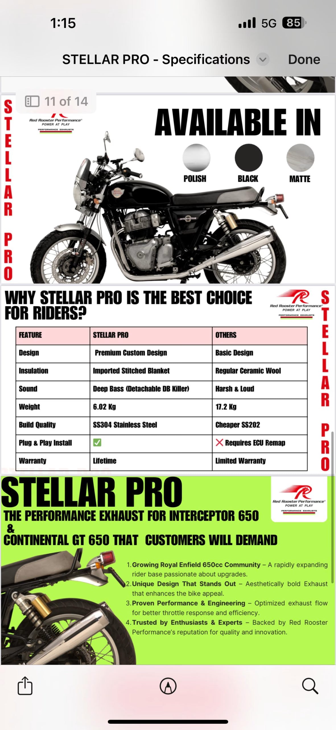 RED ROOSTER STELLAR PRO - TWINS 650 CC image 5
