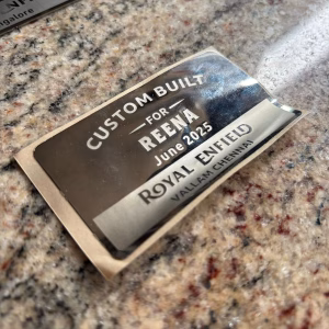 Royal Enfield Customised Tank Stickers for all Royal Enfield bikes - Metal & Vinyl - METAL SS - 0.1 MM